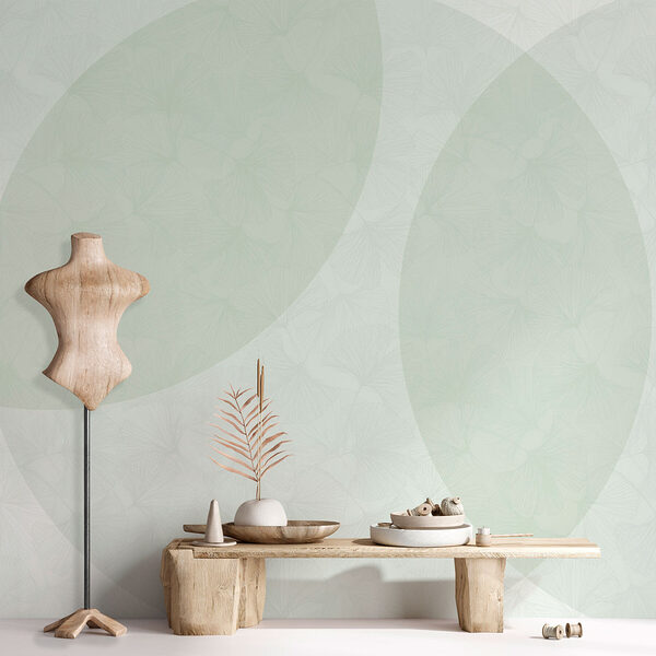 White and green background with circles and lines White and green background with circles and lines