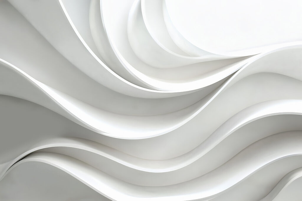 White wall with curved lines White wall with curved lines