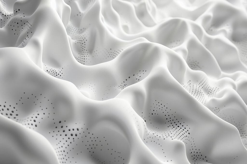 White fabric with small holes White fabric with small holes