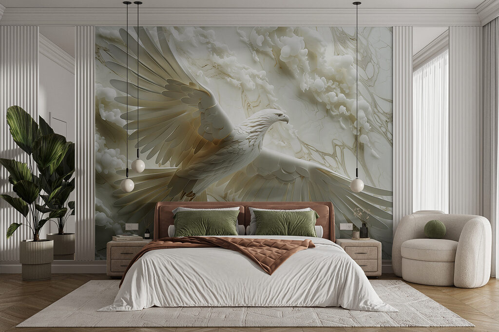 White bird flying in the air White bird flying in the air