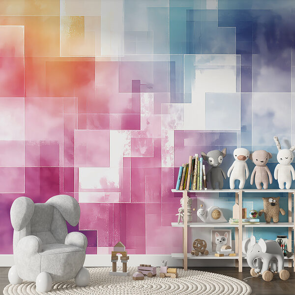 Colorful squares in different colors