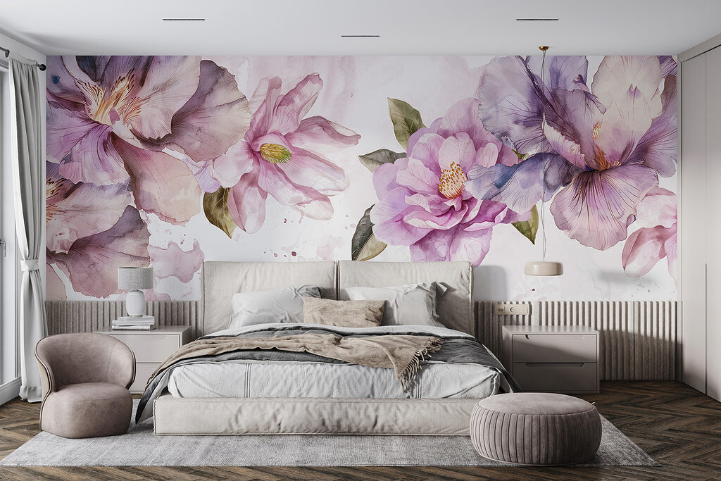 Group of purple flowers Group of purple flowers