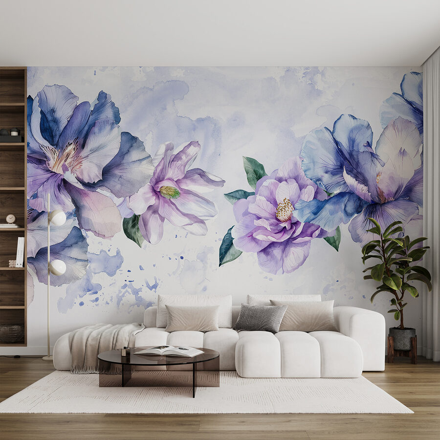 Group of flowers on a white background