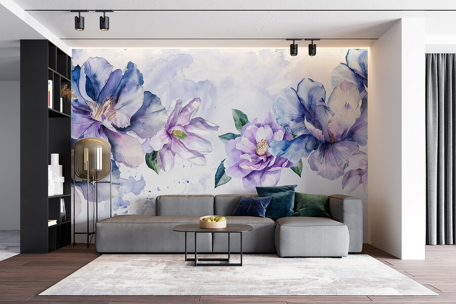 Group of flowers on a white background