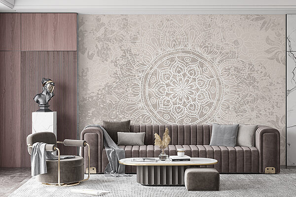 White and gray mandala White and gray mandala