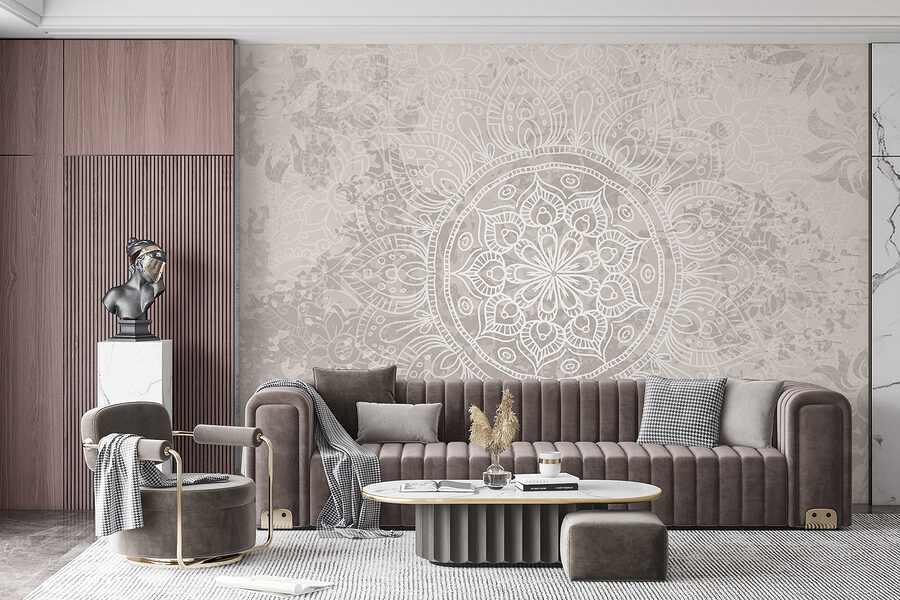 White and gray mandala White and gray mandala