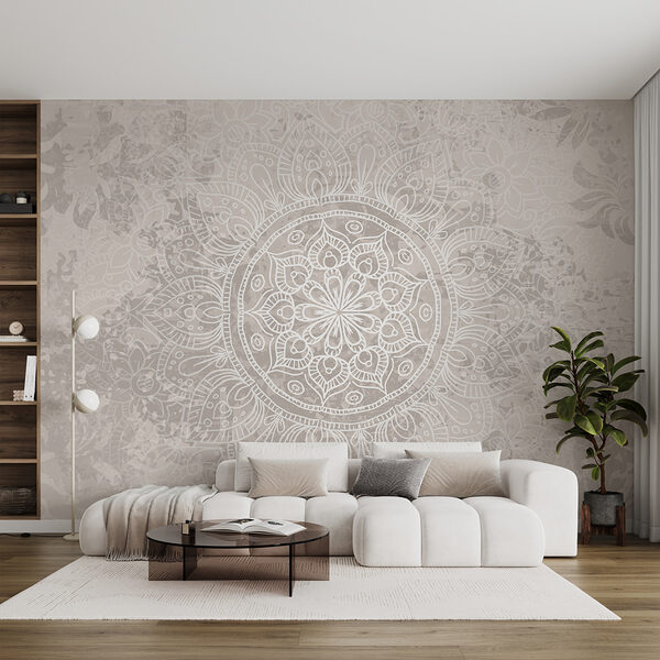 White and gray mandala White and gray mandala