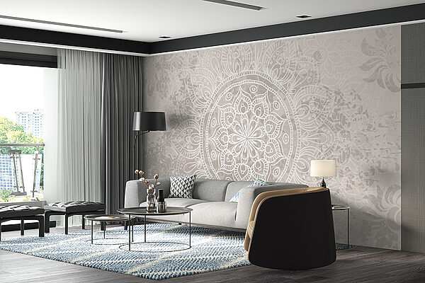 White and gray mandala White and gray mandala