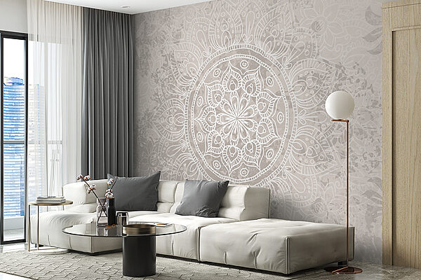 White and gray mandala White and gray mandala