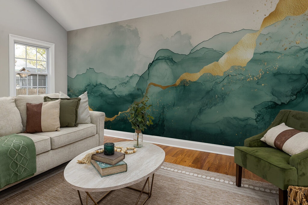 Emerald hills under a shimmering sky Emerald hills under a shimmering sky