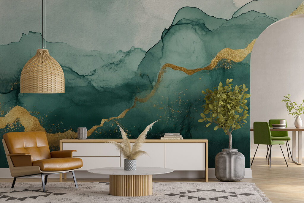 Emerald hills under a shimmering sky Emerald hills under a shimmering sky