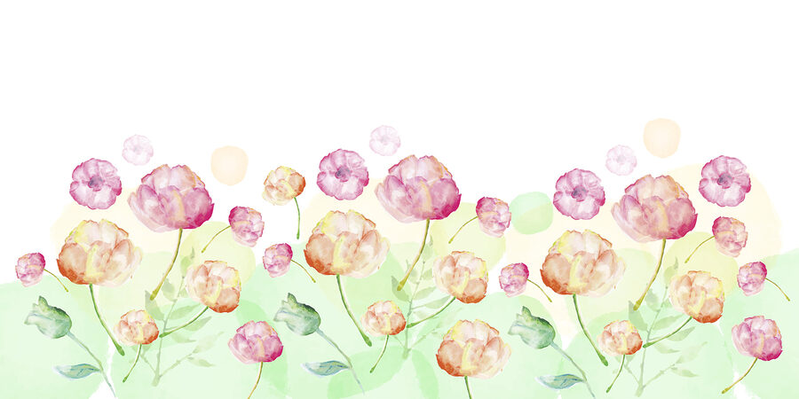 Watercolor painting of flowers
