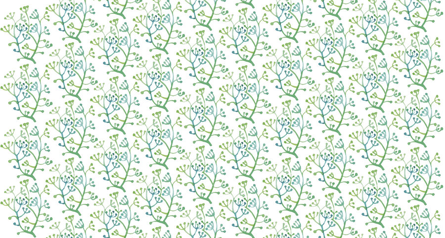 Pattern of green and blue branches