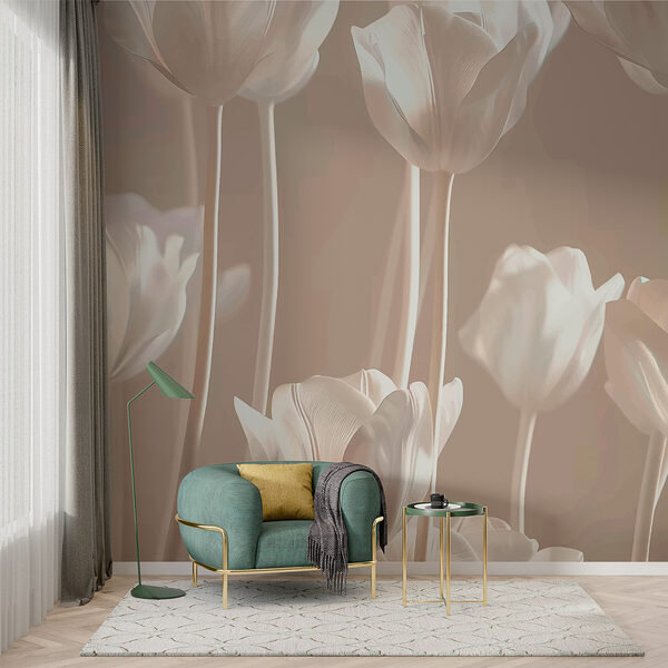 Wall murals Group of white flowers (SKU: w00990) Wall murals Wall murals Group of white flowers (SKU: w00990)