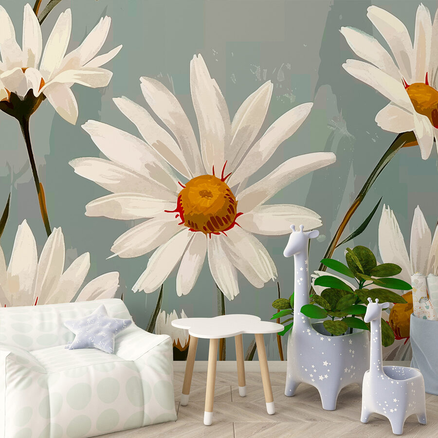 Wall murals Group of white flowers - Image 3
