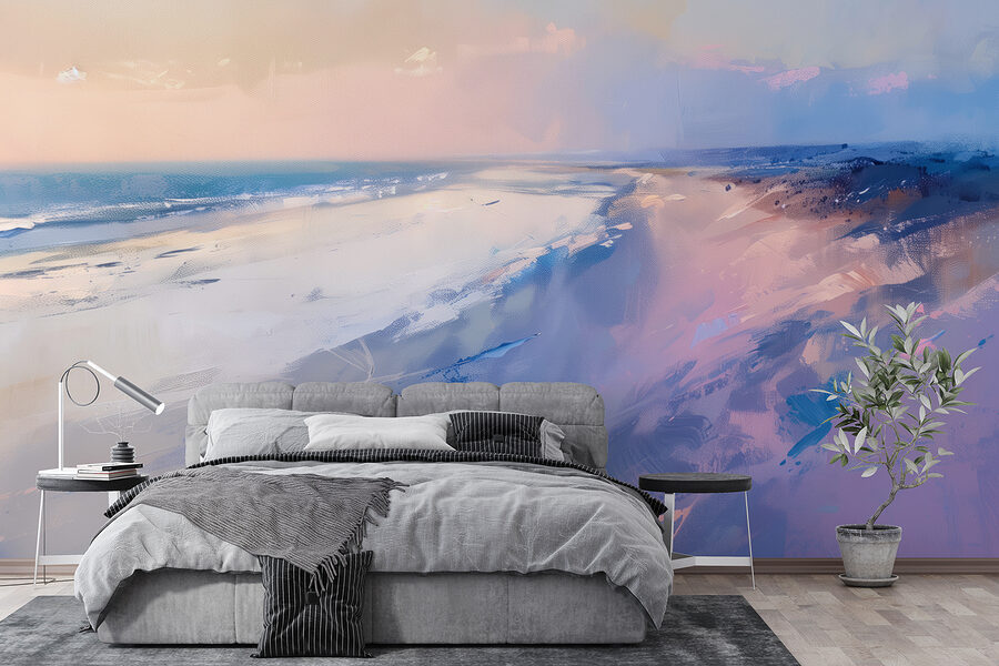 Wall murals Beach with sand and water