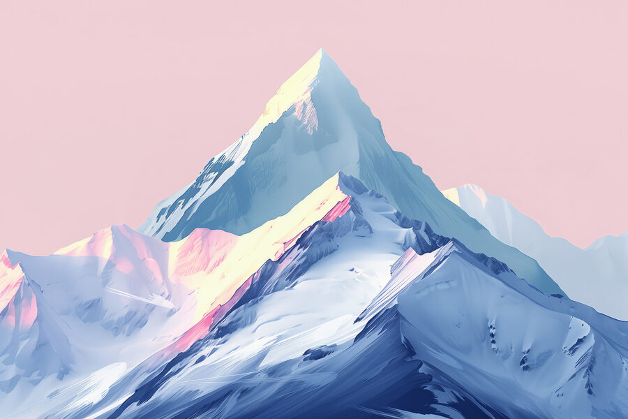 Mountain with snow on top