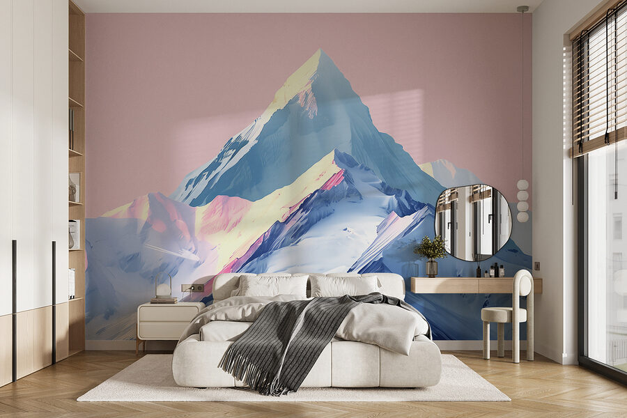 Mountain with snow on top