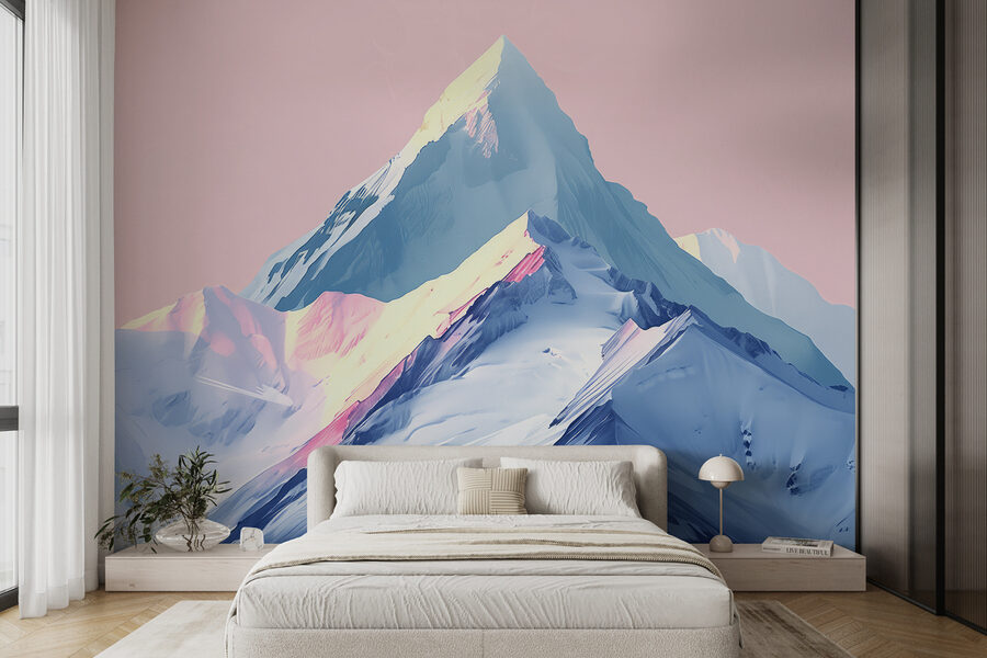 Mountain with snow on top