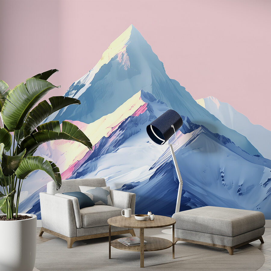 Mountain with snow on top