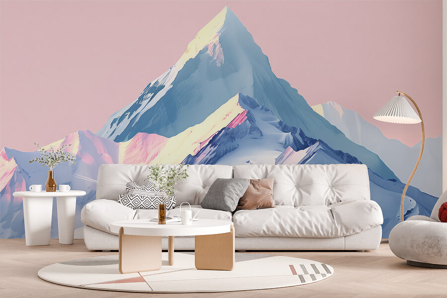 Mountain with snow on top