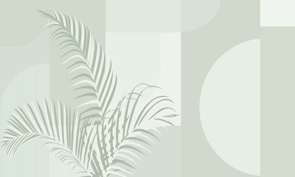 Elegant palm leaves with soft tones. Elegant palm leaves with soft tones.