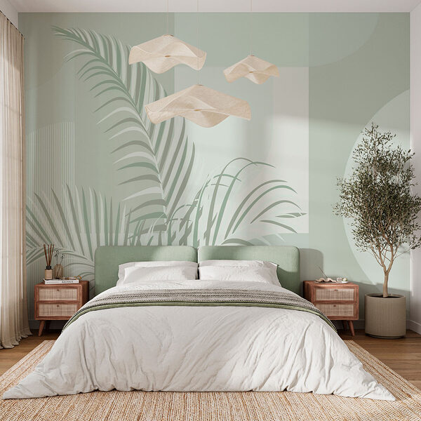 Elegant palm leaves with soft tones. Elegant palm leaves with soft tones.