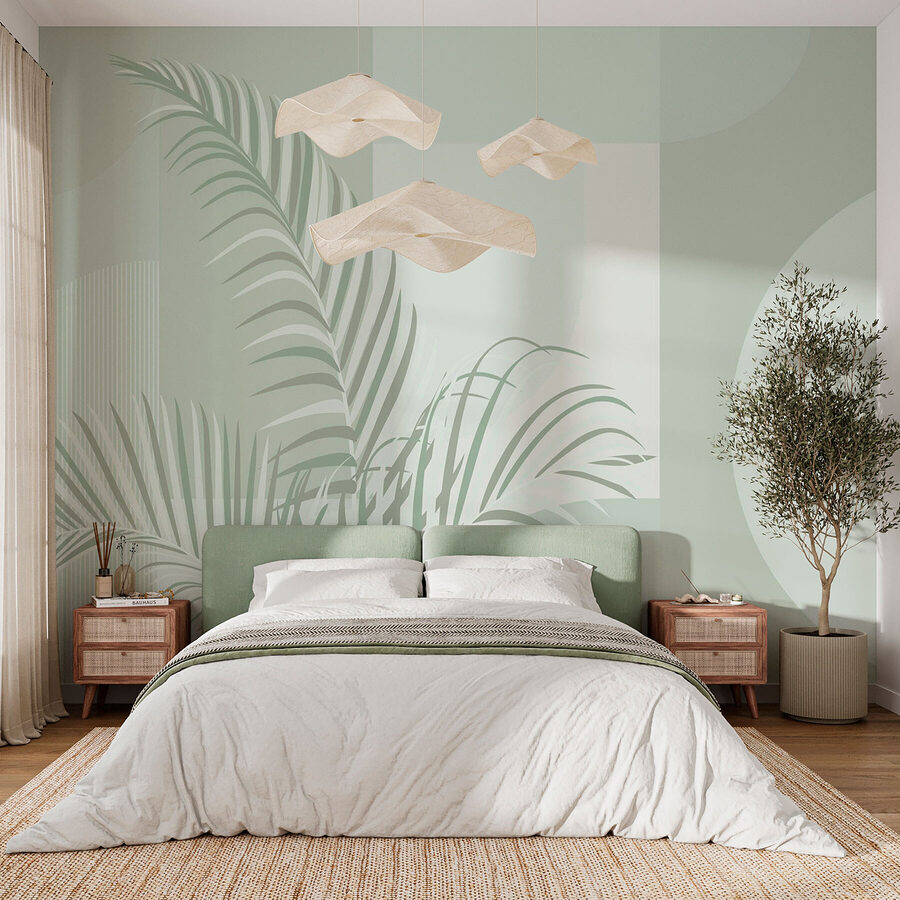 Elegant palm leaves with soft tones. Elegant palm leaves with soft tones.
