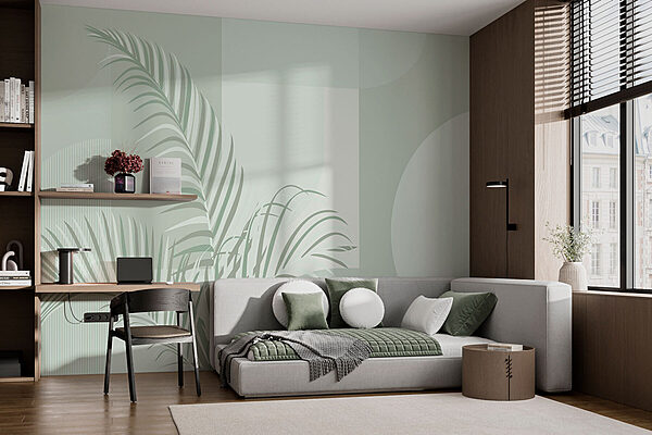 Elegant palm leaves with soft tones. Elegant palm leaves with soft tones.