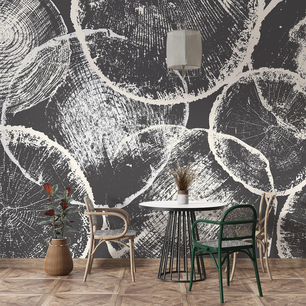 Group of circles on a gray background