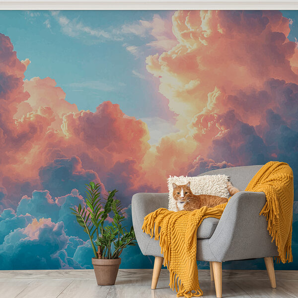 Blue sky with clouds Wall murals Blue sky with clouds