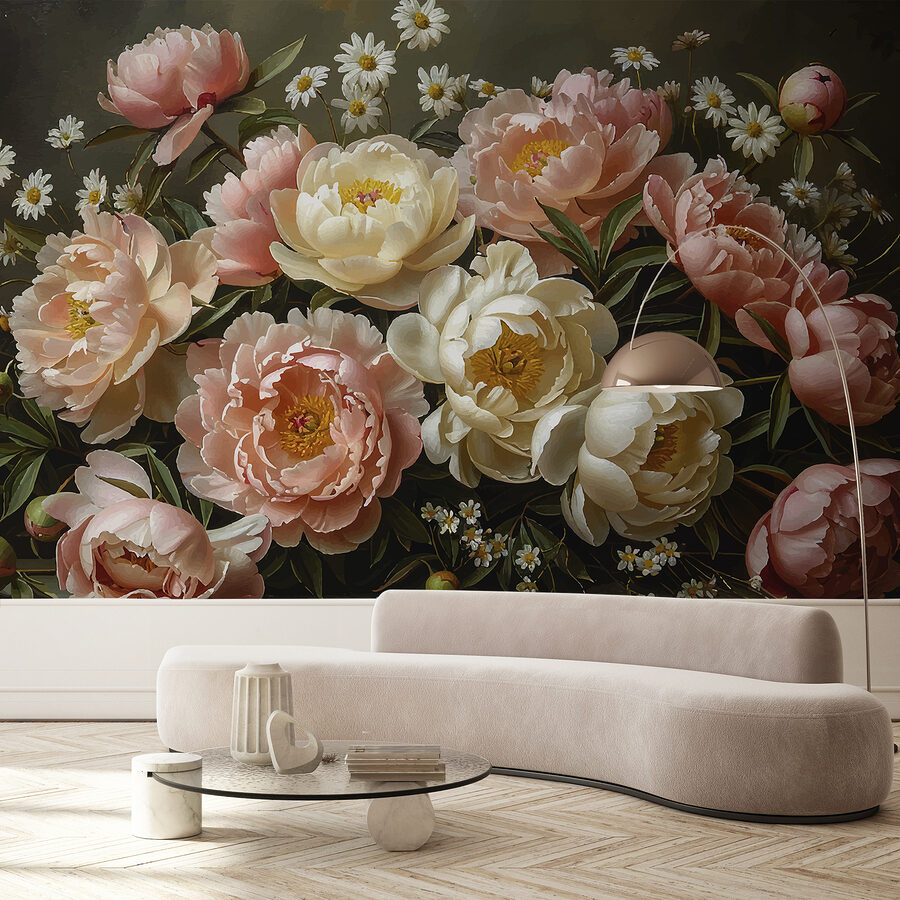 Bouquet of pink and white flowers