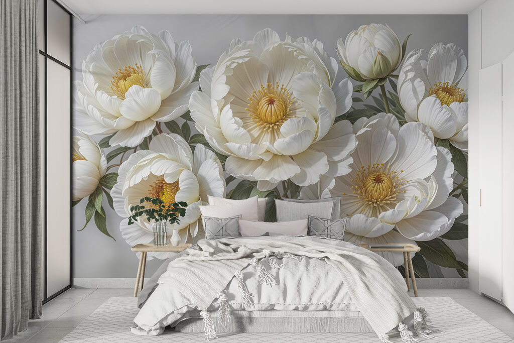 Group of white flowers Group of white flowers