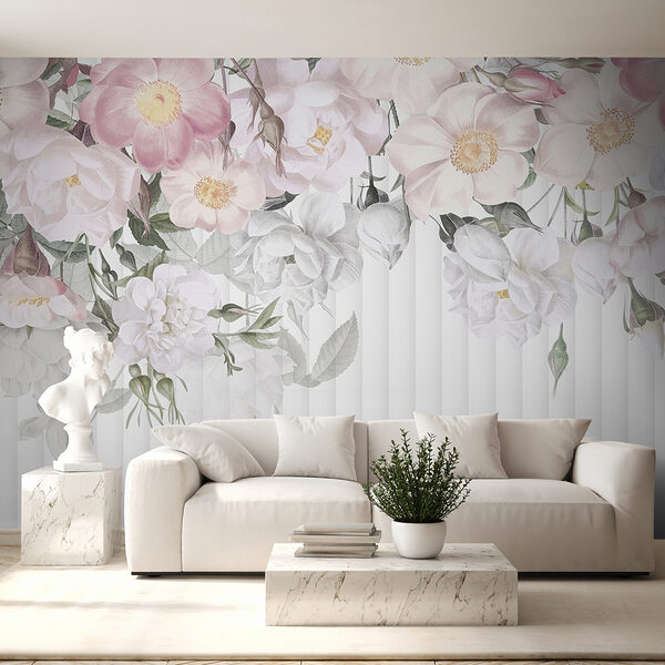Group of flowers on a white background Group of flowers on a white background