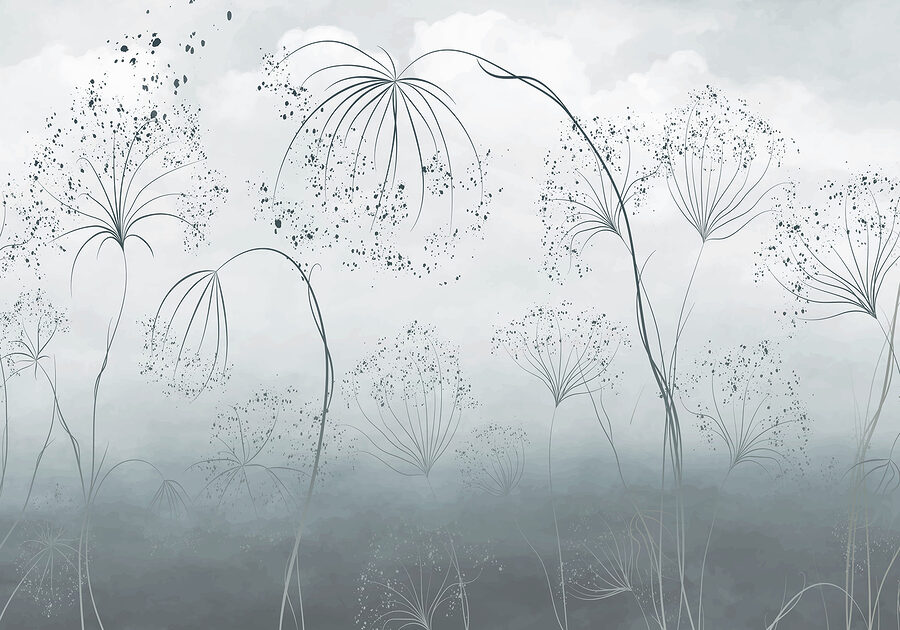 Greyscale shot of flowers