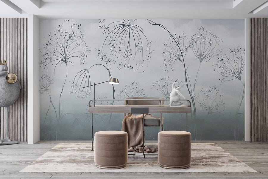 Greyscale shot of flowers