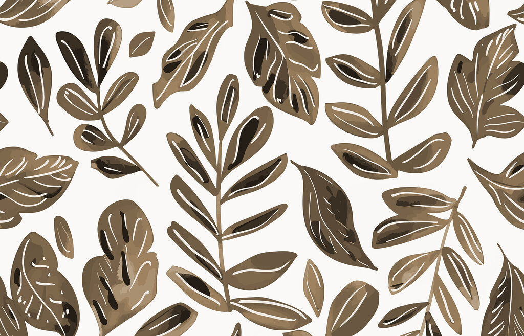Pattern of brown leaves Pattern of brown leaves