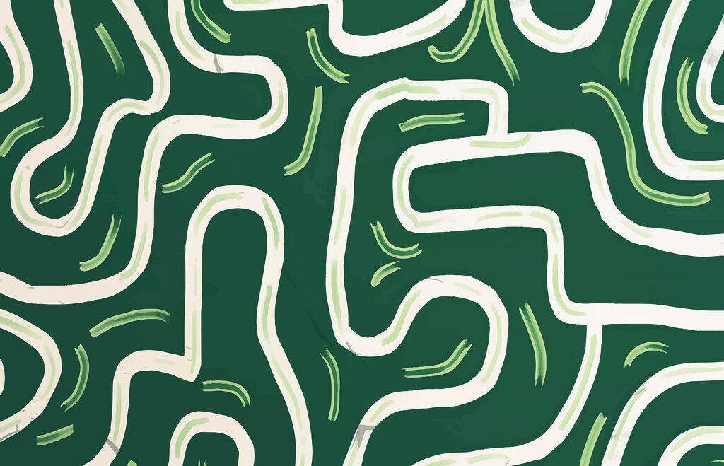 Green and white maze Green and white maze