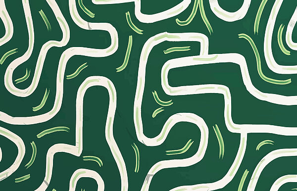 Green and white maze Green and white maze