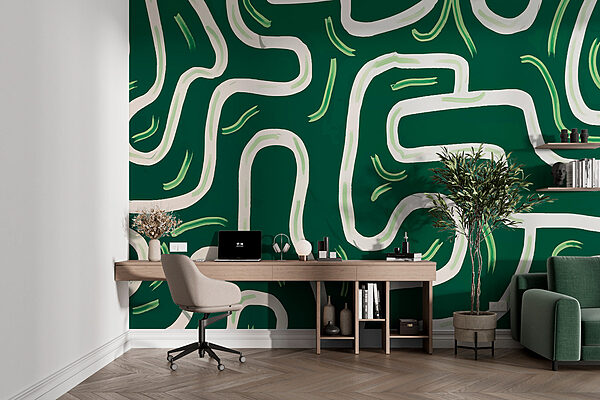 Green and white maze Green and white maze