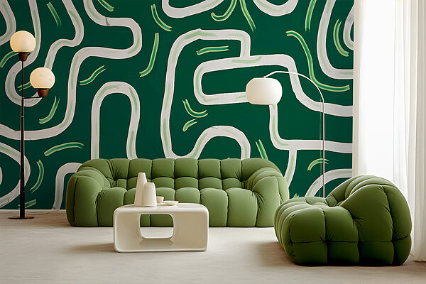 Green and white maze Green and white maze