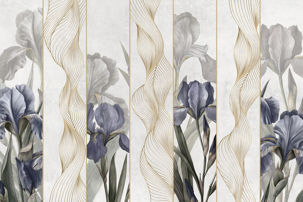 Elegant irises with delicate curves Elegant irises with delicate curves