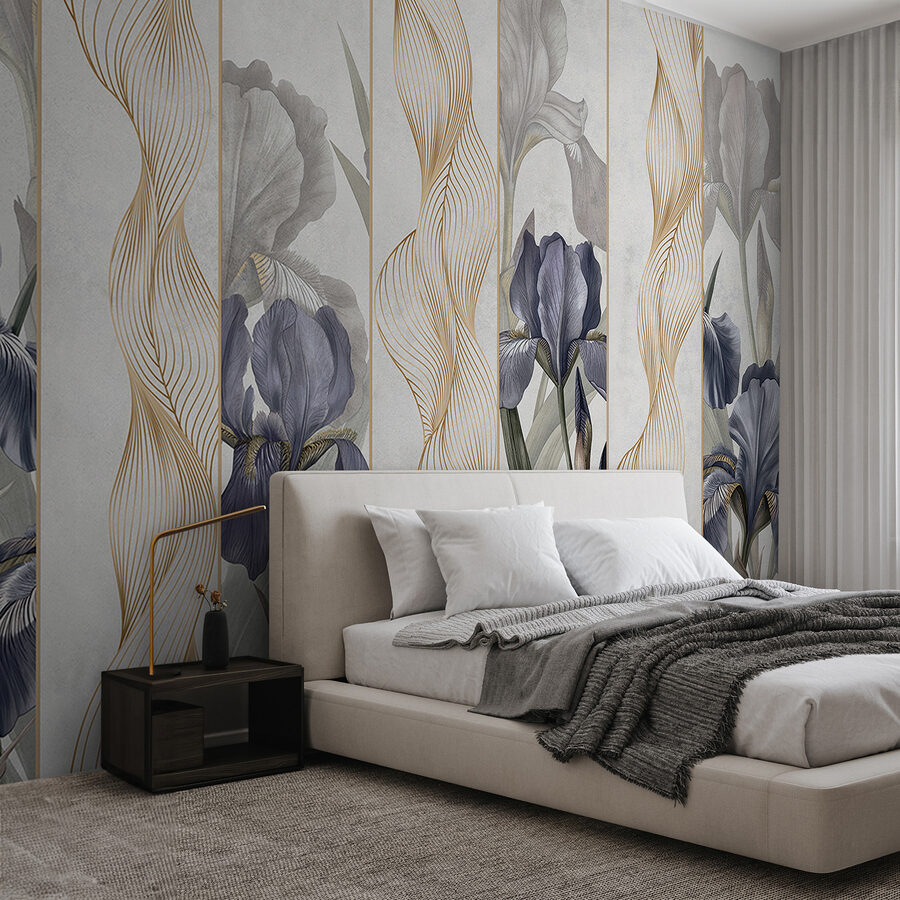 Elegant irises with delicate curves