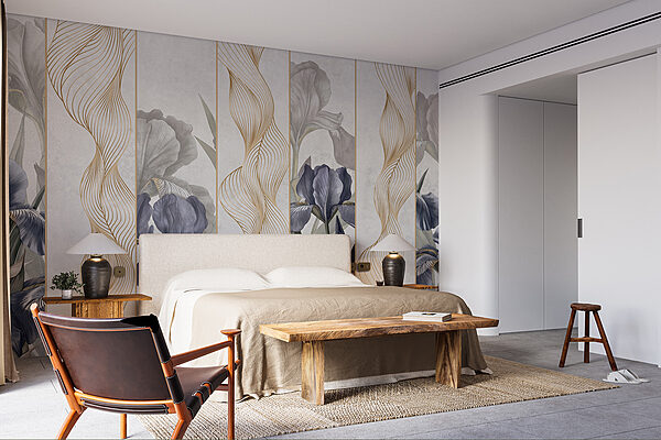 Elegant irises with delicate curves Elegant irises with delicate curves