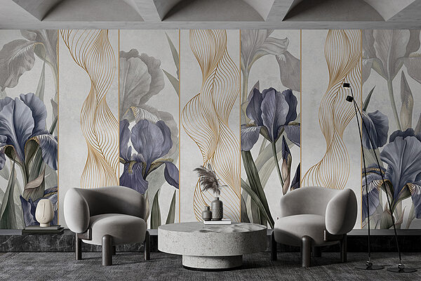 Elegant irises with delicate curves Elegant irises with delicate curves