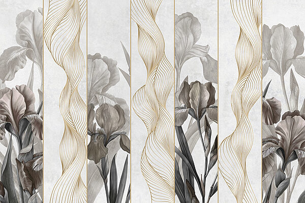 Elegant Waves and Floral Design Elegant Waves and Floral Design