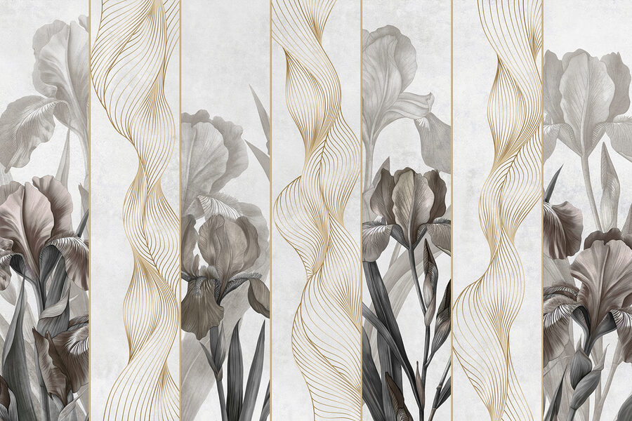 Elegant Waves and Floral Design Elegant Waves and Floral Design