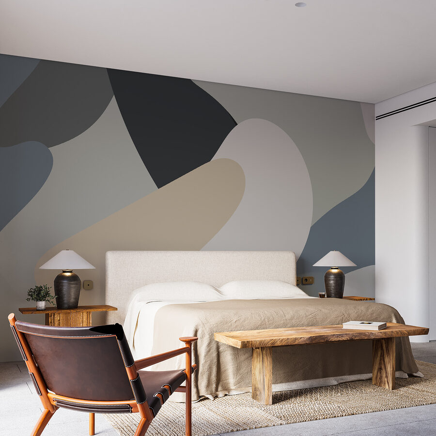 Colorful pattern with curved lines