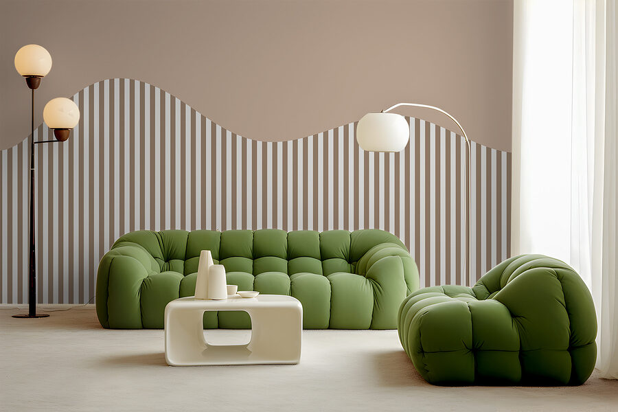 Brown and white striped background Brown and white striped background
