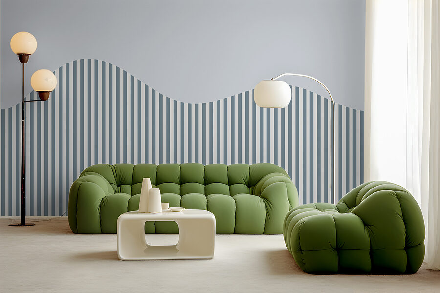 Grey and white striped background Grey and white striped background